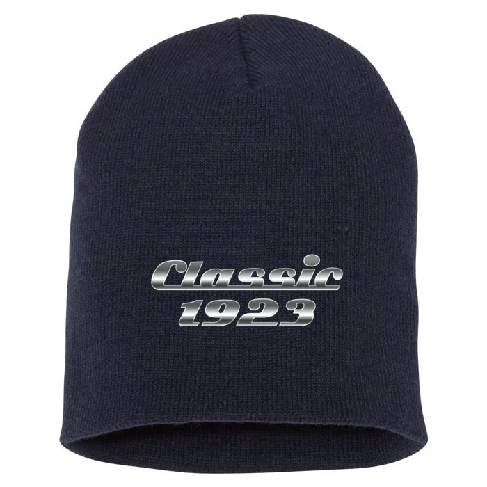 Classic Chrome 1923 100th Birthday Short Acrylic Beanie