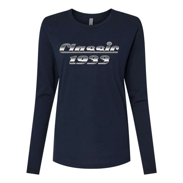 Classic Chrome 1933 90th Birthday Womens Cotton Relaxed Long Sleeve T-Shirt