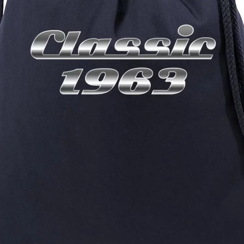 Classic Chrome 1963 60th Birthday Drawstring Bag