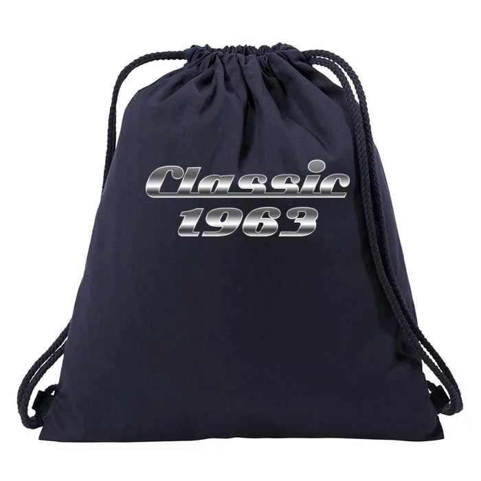 Classic Chrome 1963 60th Birthday Drawstring Bag