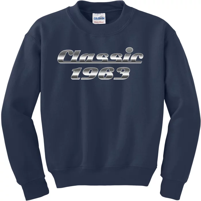 Classic Chrome 1963 60th Birthday Kids Sweatshirt