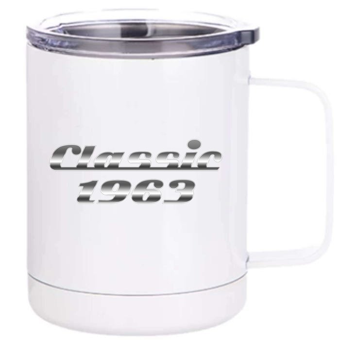 Classic Chrome 1963 60th Birthday Front & Back 12oz Stainless Steel Tumbler Cup