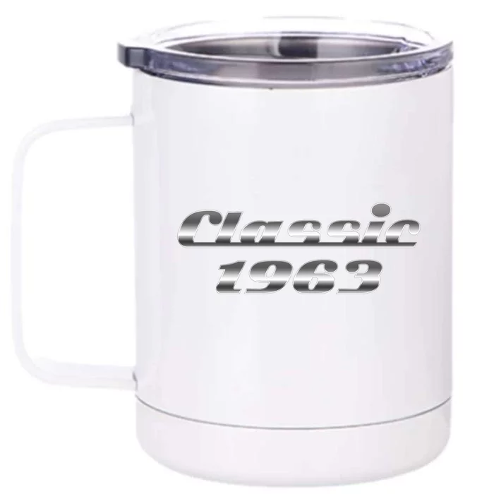 Classic Chrome 1963 60th Birthday Front & Back 12oz Stainless Steel Tumbler Cup