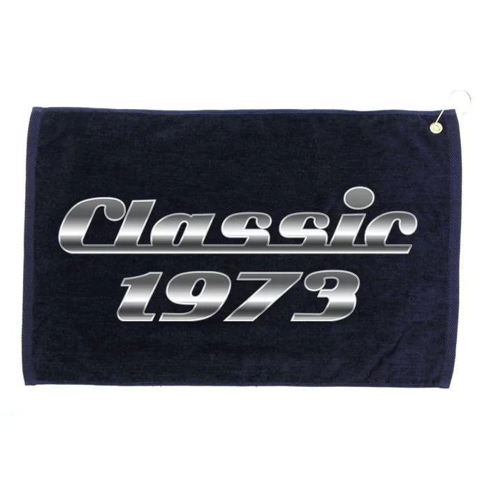 Classic Chrome 1973 50th Birthday Grommeted Golf Towel