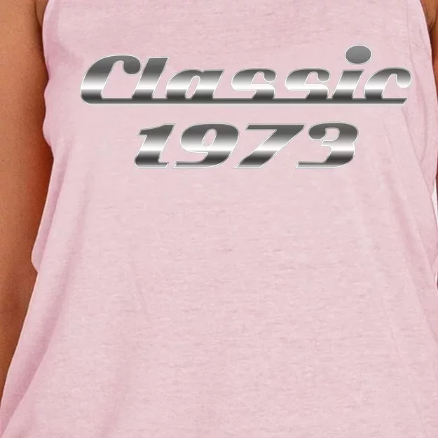 Classic Chrome 1973 50th Birthday Women's Knotted Racerback Tank