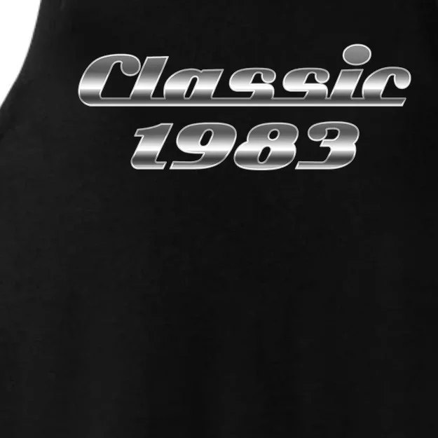 Classic Chrome 1983 40th Birthday Ladies Tri-Blend Wicking Tank