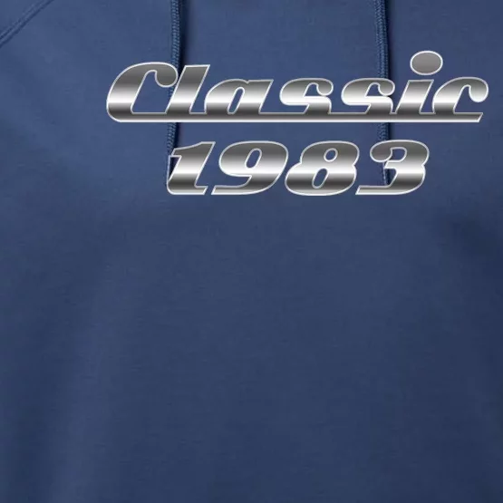 Classic Chrome 1983 40th Birthday Performance Fleece Hoodie