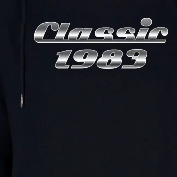 Classic Chrome 1983 40th Birthday Womens Funnel Neck Pullover Hood