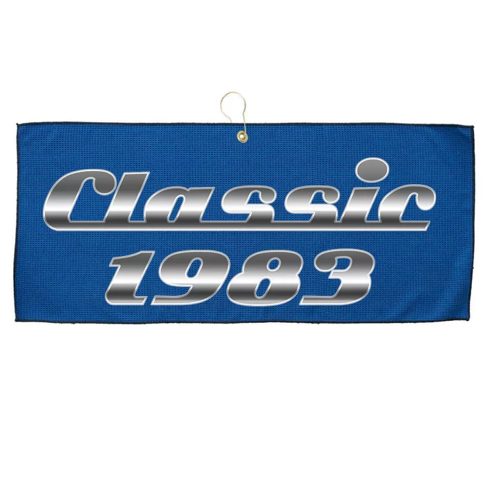 Classic Chrome 1983 40th Birthday Large Microfiber Waffle Golf Towel