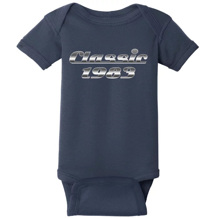 Classic Chrome 1983 40th Birthday Baby Bodysuit