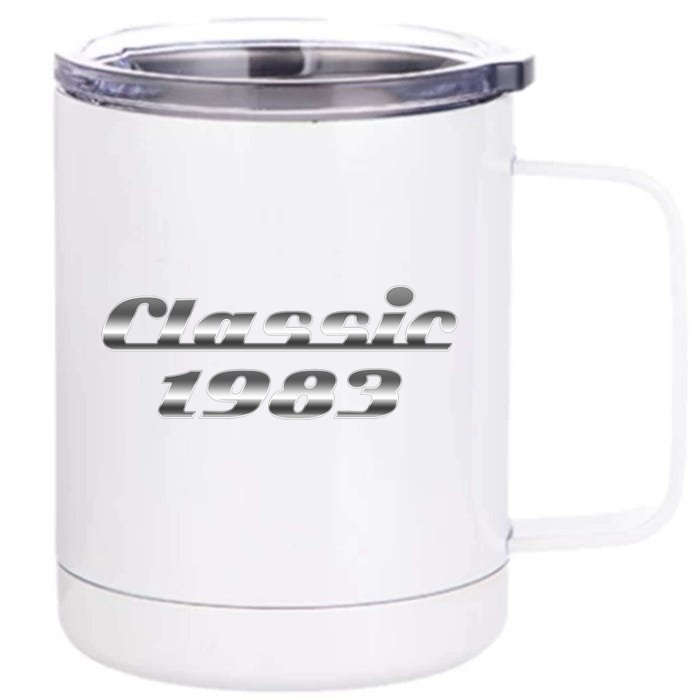 Classic Chrome 1983 40th Birthday Front & Back 12oz Stainless Steel Tumbler Cup