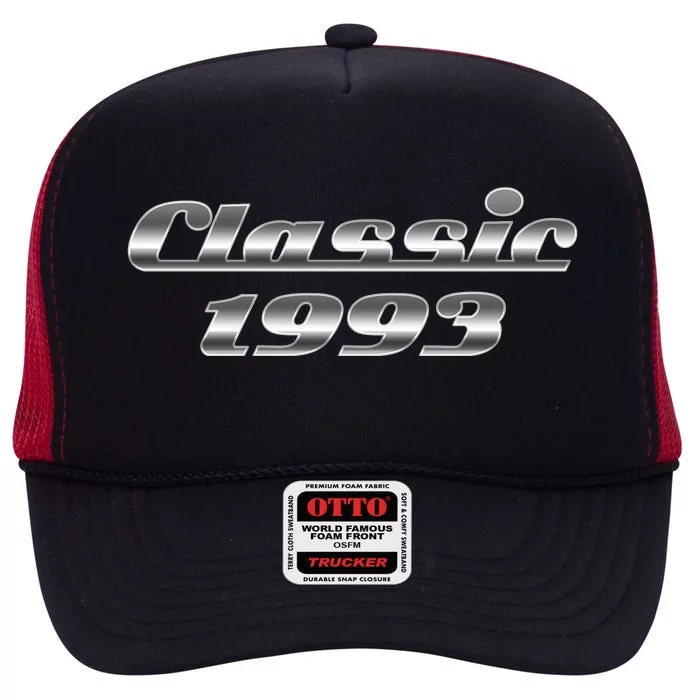 Classic Chrome 1993 30th Birthday High Crown Mesh Trucker Hat