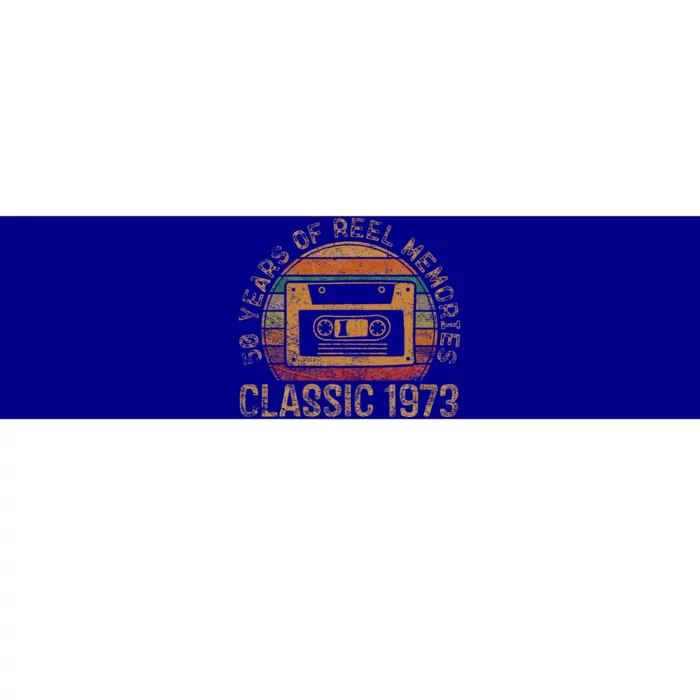 Cassette Classic 1973 Retro 50th Birthday Gifts 50 Year Old Bumper Sticker