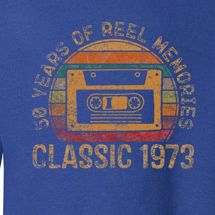 Cassette Classic 1973 Retro 50th Birthday Gifts 50 Year Old Toddler Sweatshirt