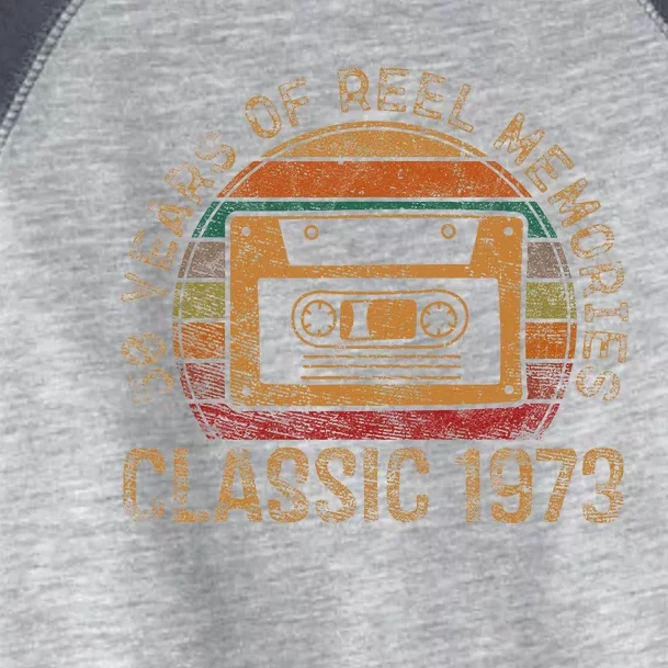 Cassette Classic 1973 Retro 50th Birthday Gifts 50 Year Old Toddler Fine Jersey T-Shirt