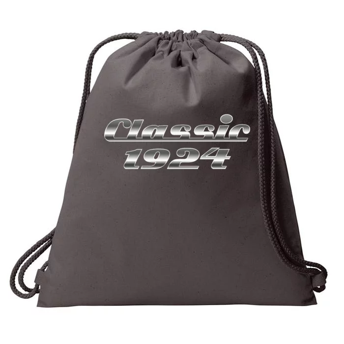 Classic Chrome 1924 100th Birthday Drawstring Bag