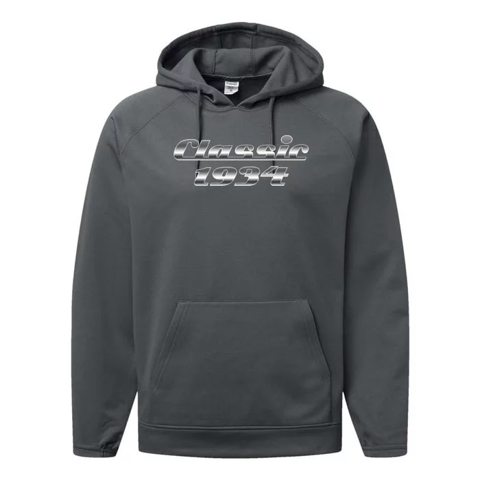 Classic Chrome 1934 90th Birthday Performance Fleece Hoodie