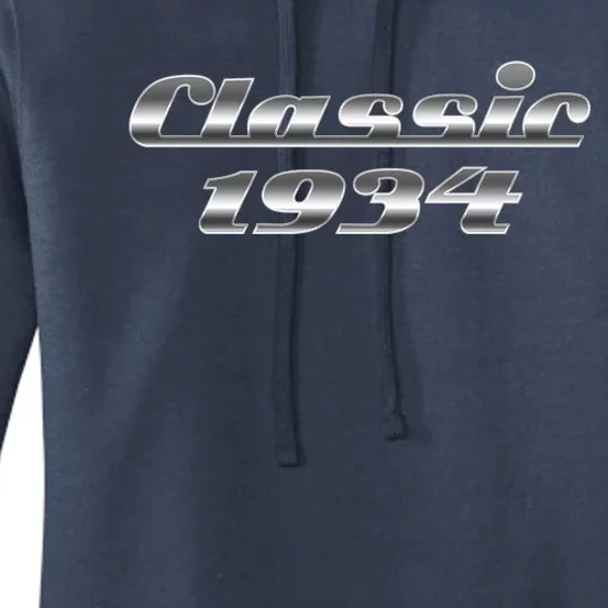 Classic Chrome 1934 90th Birthday Women's Pullover Hoodie