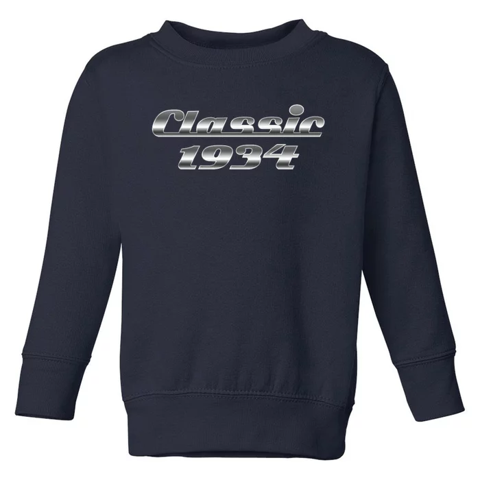 Classic Chrome 1934 90th Birthday Toddler Sweatshirt