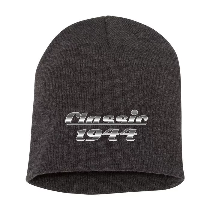 Classic Chrome 1944 80th Birthday Short Acrylic Beanie