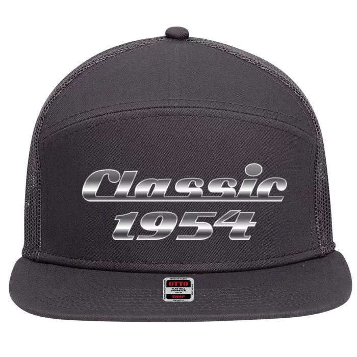 Classic Chrome 1954 70th Birthday 7 Panel Mesh Trucker Snapback Hat