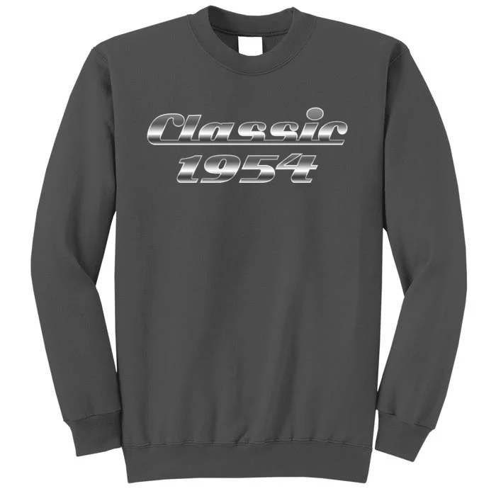 Classic Chrome 1954 70th Birthday Tall Sweatshirt