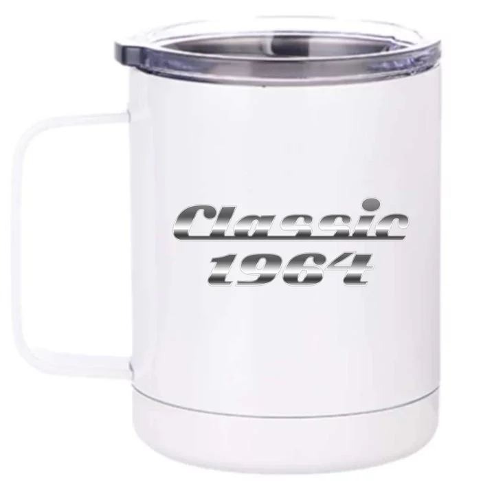 Classic Chrome 1964 60th Birthday Front & Back 12oz Stainless Steel Tumbler Cup