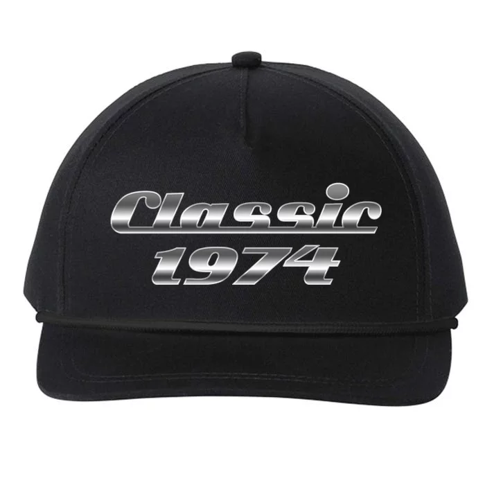 Classic Chrome 1974 50th Birthday Snapback Five-Panel Rope Hat