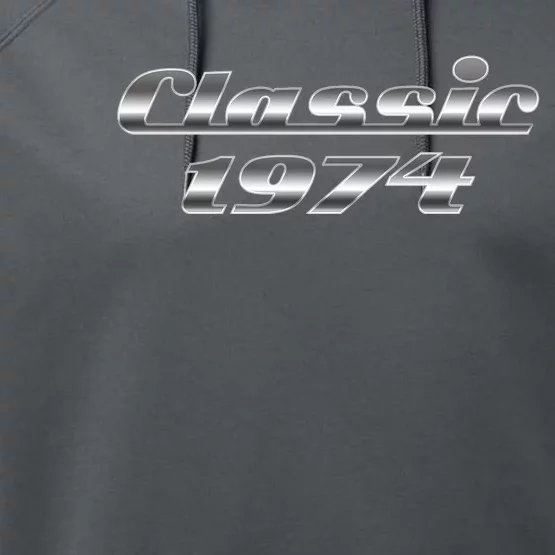 Classic Chrome 1974 50th Birthday Performance Fleece Hoodie