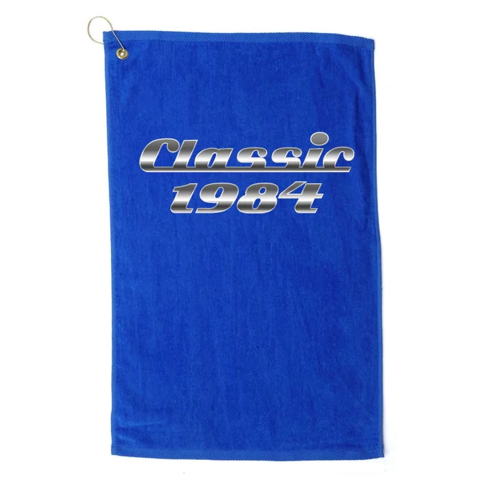 Classic Chrome 1984 40th Birthday Platinum Collection Golf Towel