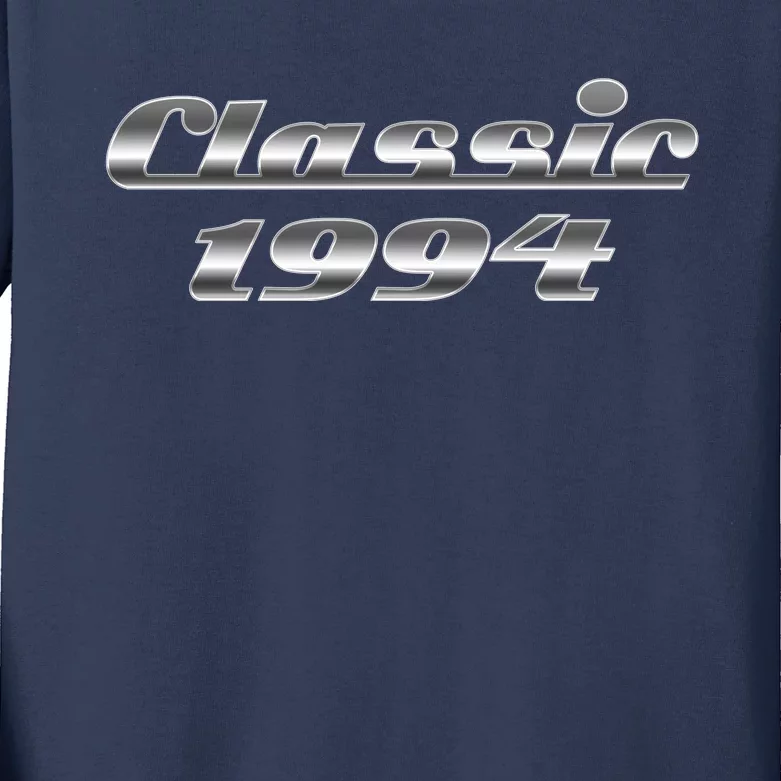 Classic Chrome 1994 30th Birthday Kids Long Sleeve Shirt