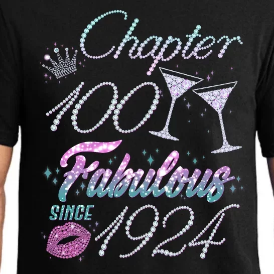 Cute Chapter 100th Birthday Fabulous Since 1924 Pajama Set