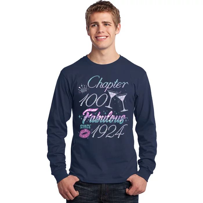 Cute Chapter 100th Birthday Fabulous Since 1924 Long Sleeve Shirt