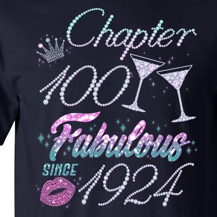 Cute Chapter 100th Birthday Fabulous Since 1924 Tall T-Shirt