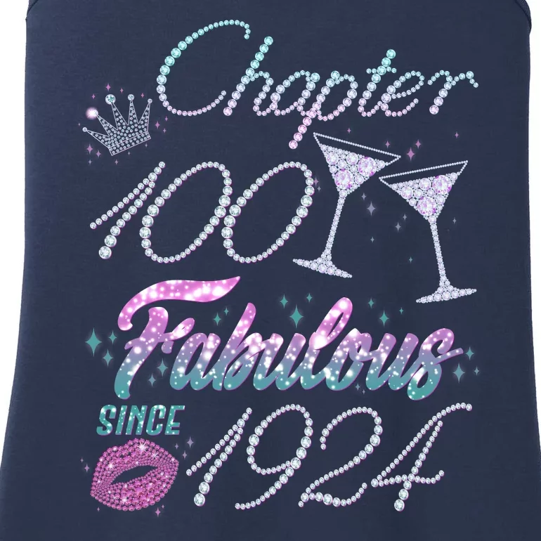 Cute Chapter 100th Birthday Fabulous Since 1924 Ladies Essential Tank