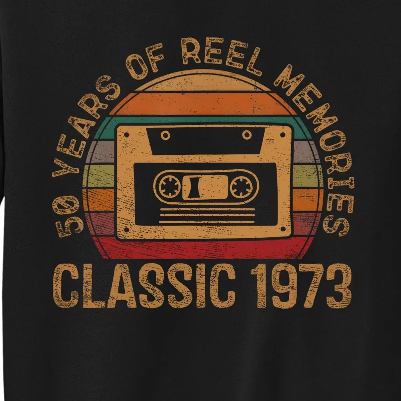 Cassette Classic 1973 Retro 50th Birthday Gifts 50 Year Old Sweatshirt