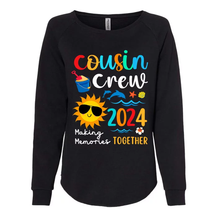 Cousin Crew 2024 Summer Vacation Beach Family Trips Matching Womens California Wash Sweatshirt