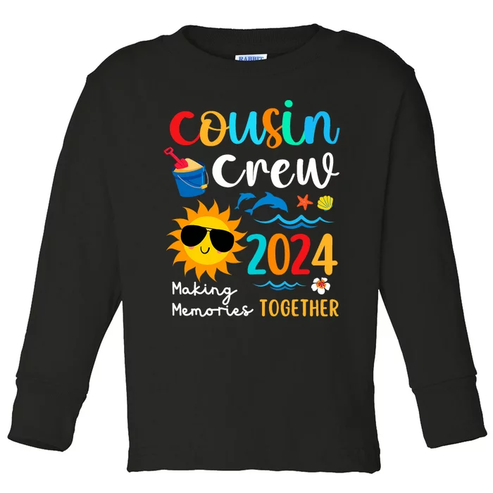 Cousin Crew 2024 Summer Vacation Beach Family Trips Matching Toddler Long Sleeve Shirt