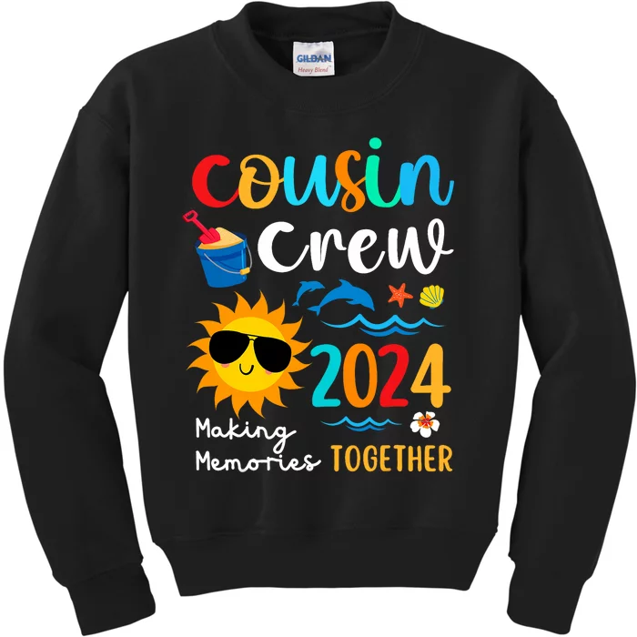 Cousin Crew 2024 Summer Vacation Beach Family Trips Matching Kids Sweatshirt