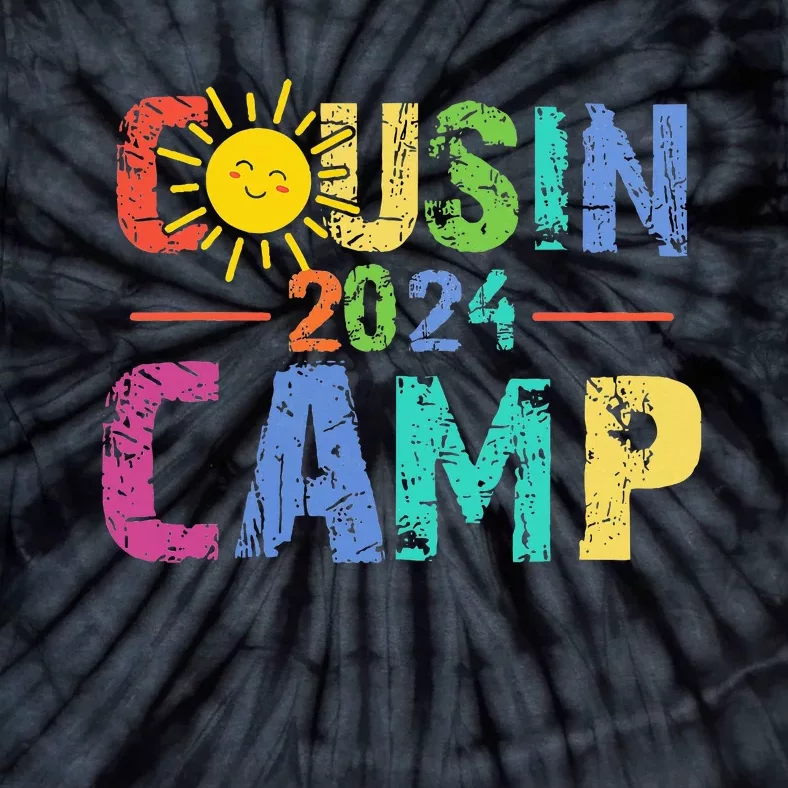 Cousin Camp 2024 Family Vacation Summer Camping Tie-Dye T-Shirt