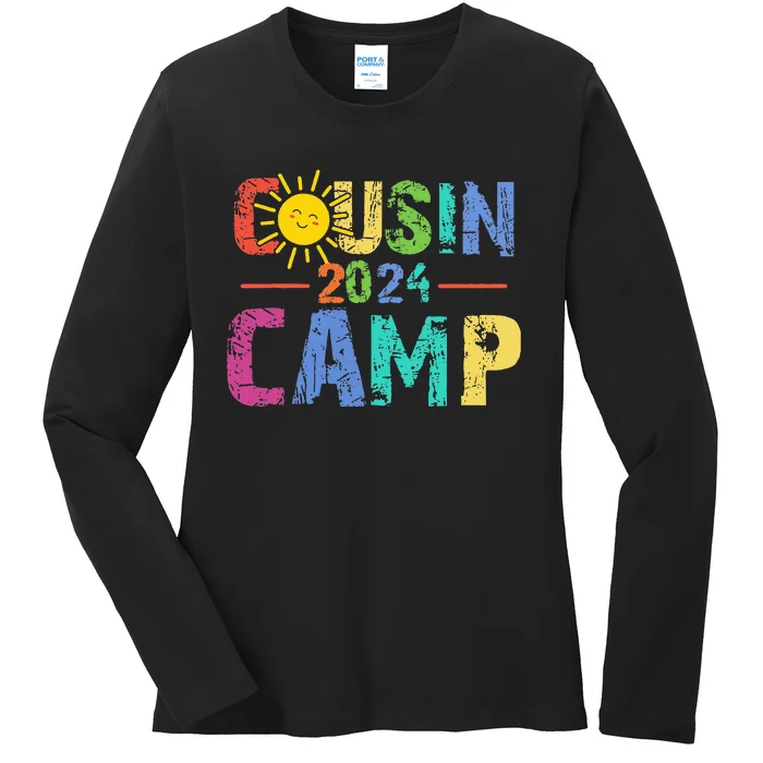 Cousin Camp 2024 Family Vacation Summer Camping Ladies Long Sleeve Shirt