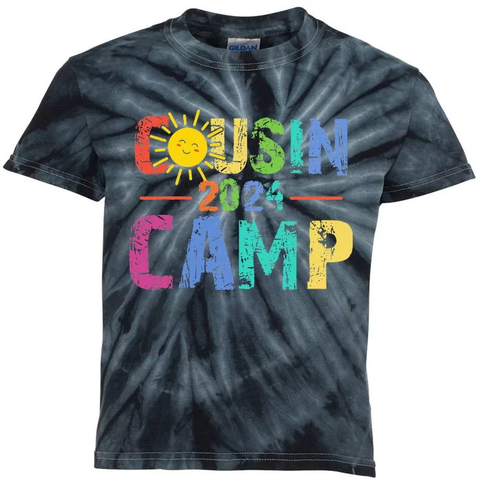 Cousin Camp 2024 Family Vacation Summer Camping Kids Tie-Dye T-Shirt