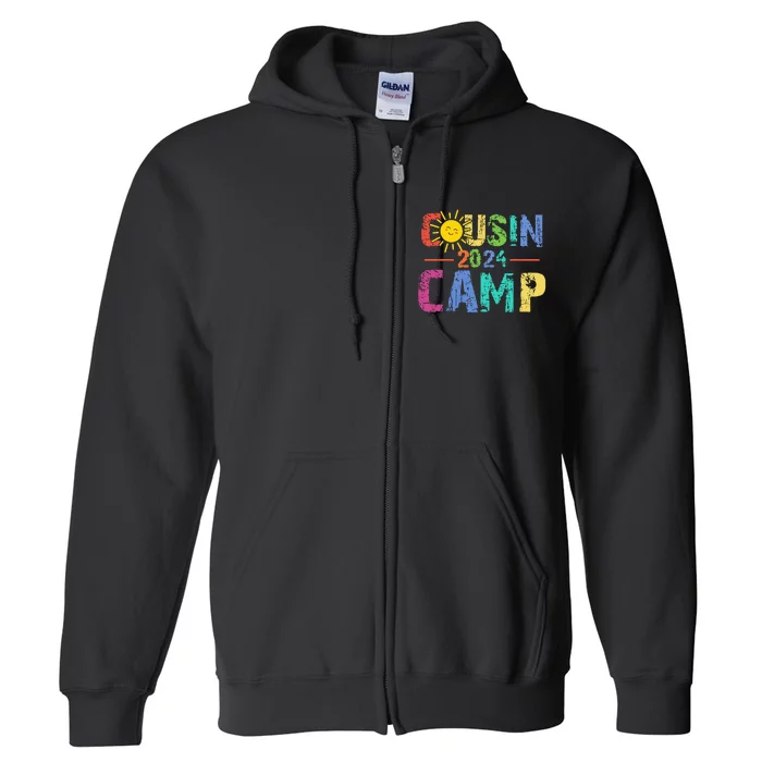 Cousin Camp 2024 Family Vacation Summer Camping Full Zip Hoodie