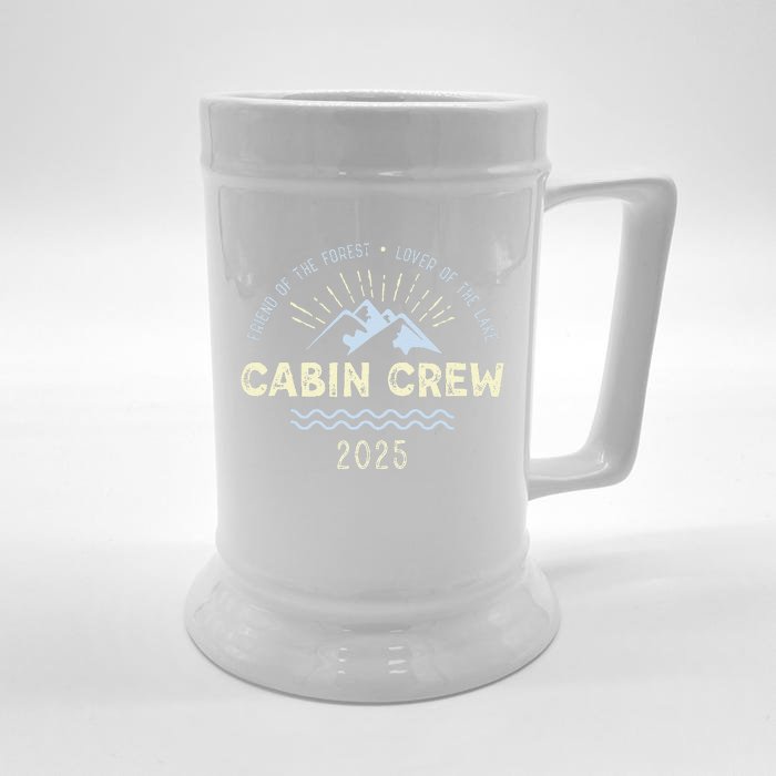 Cabin Crew 2025 Family Mountain Cabin Friends Group Vacation Front & Back Beer Stein