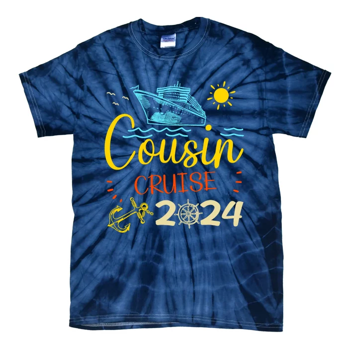 Cousin Cruise 2024 Funny Family Vacation Matching Group Tie-Dye T-Shirt