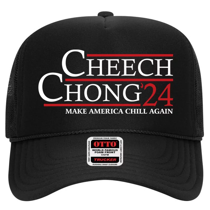 Cheech & Chong ’24 Make America Chill Again High Crown Mesh Trucker Hat