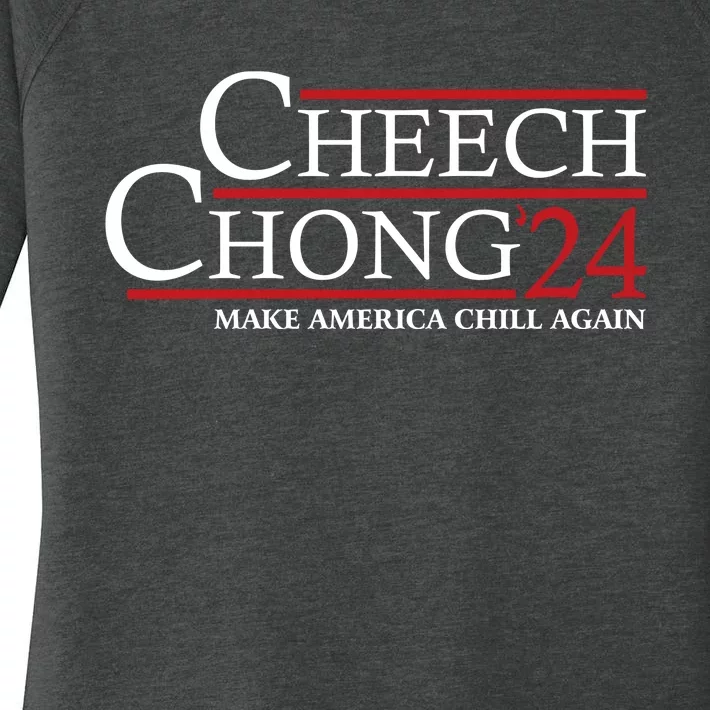 Cheech & Chong ’24 Make America Chill Again Women's Perfect Tri Tunic Long Sleeve Shirt