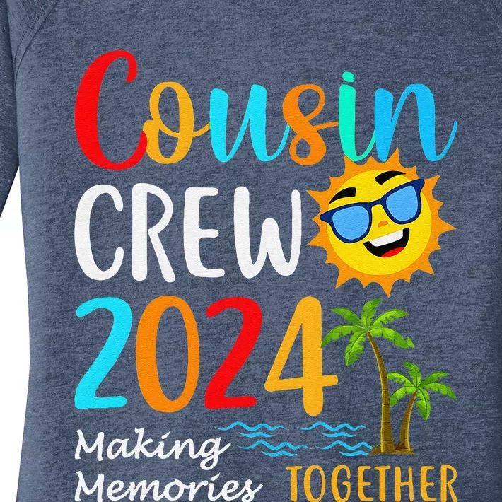 Cousin Crew 2024 Summer Vacation Beach Matching Family Trips Women's Perfect Tri Tunic Long Sleeve Shirt