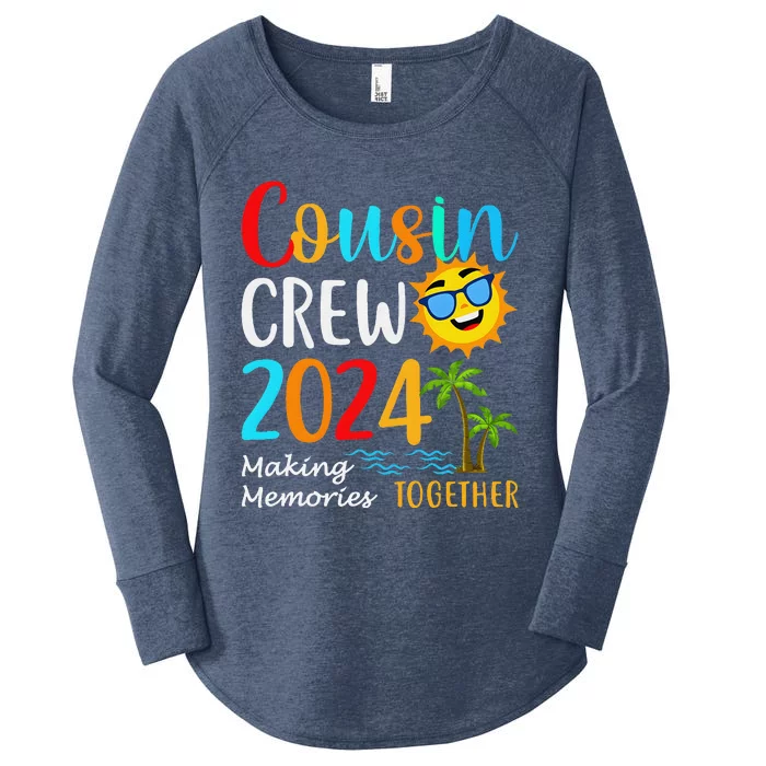 Cousin Crew 2024 Summer Vacation Beach Matching Family Trips Women's Perfect Tri Tunic Long Sleeve Shirt