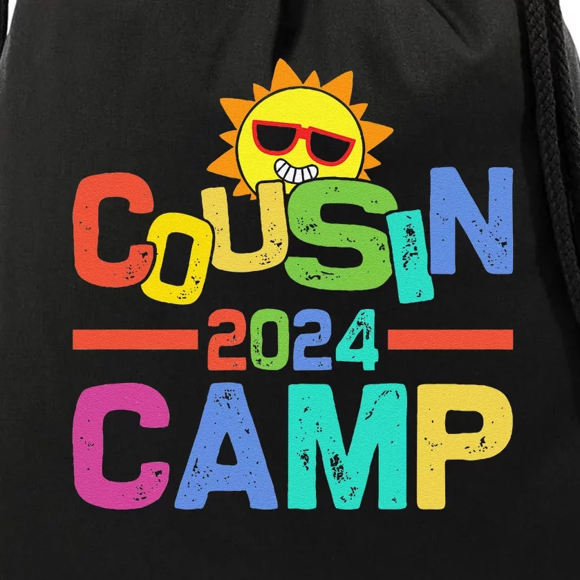 Cousin Camp 2024 Family Vacation Summer Camping Crew Cute Drawstring Bag